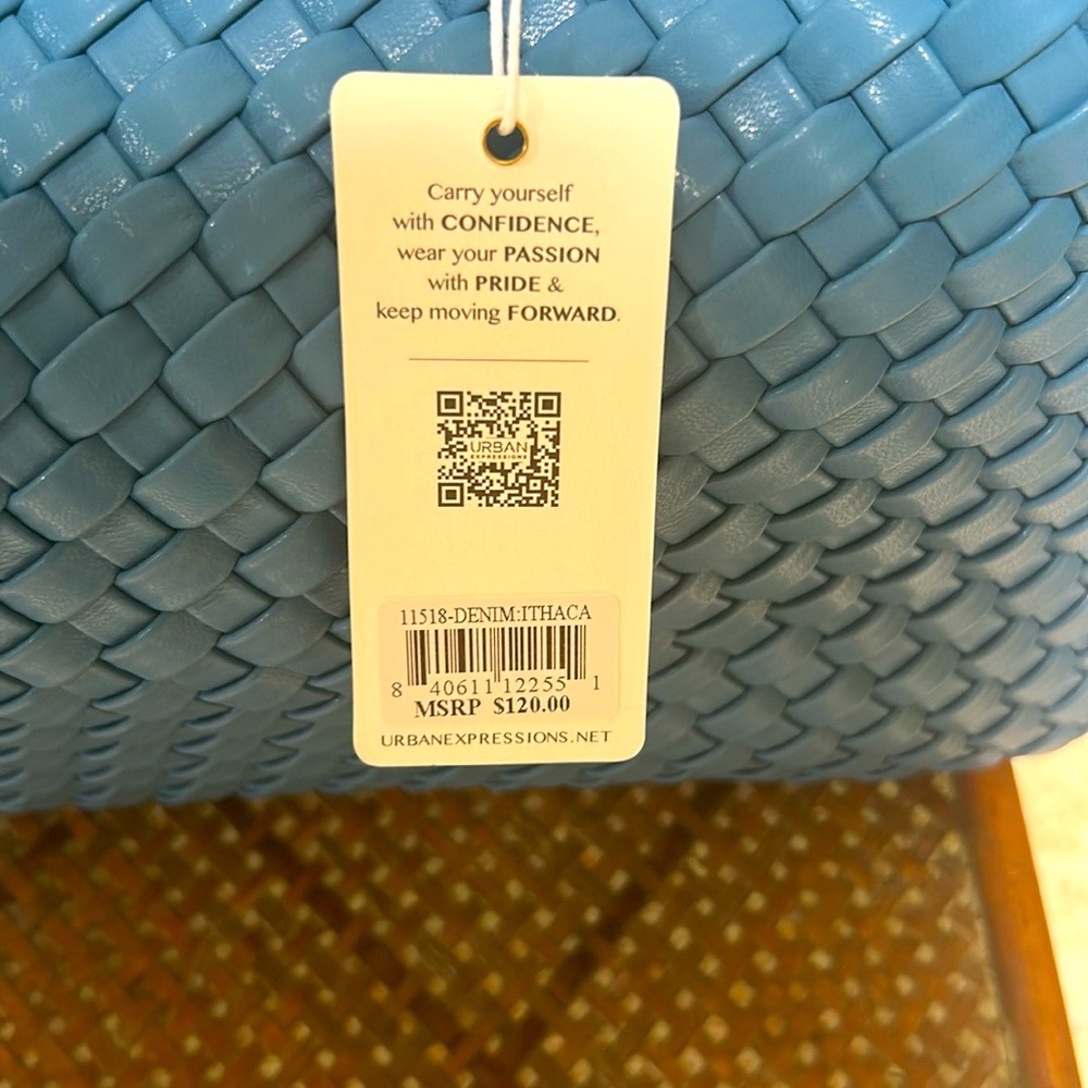 Urban Expressions Blue Tote Bag - Picture 3 of 6